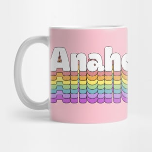 Anaheim, CA \/\/\/\ Retro Typography Design Mug